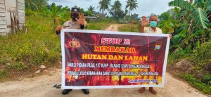 Bhabinkamtibmas Polsek Bunguran Timur, Himbau Masyarakat Tidak Bakar Lahan dan Hutan