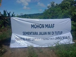 Sertifikat Tak Kunjung Terbit, Pemilik Lahan Di Sei Lekop Blokir Jalan Warga