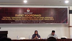 KPU Tanjungpinang Menggelar Rakor Tanggapan Masyarakat Terhadap Verifikasi Parpol
