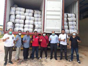 Ketua Pospera Kepri Melepas Ekspor Rumput Laut Kelompok Nelayan Pospera Kepri Perdana ke China