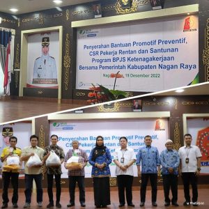 BPJS Ketenagakerjaan Meulaboh Serahkan Bantuan Promotif Preventif Kepada Perusahaan di Nagan Raya