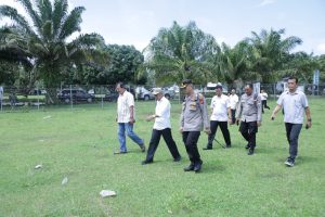 Bupati Bersama Kapolres Asahan Tinjau Lokasi Pembangunan Mako Polsek Aek Kuasan