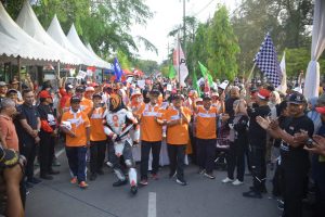Panwaslih Kota Lhokseumawe Gelar Pawai Demokrasi Pemilu 2024