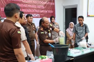 Kajari Asahan Musnahkan Barang Bukti Narkotika