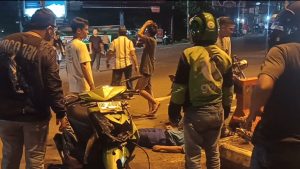 Terobos Lampu Merah, Pengendara Mio Soul Adu Kambing