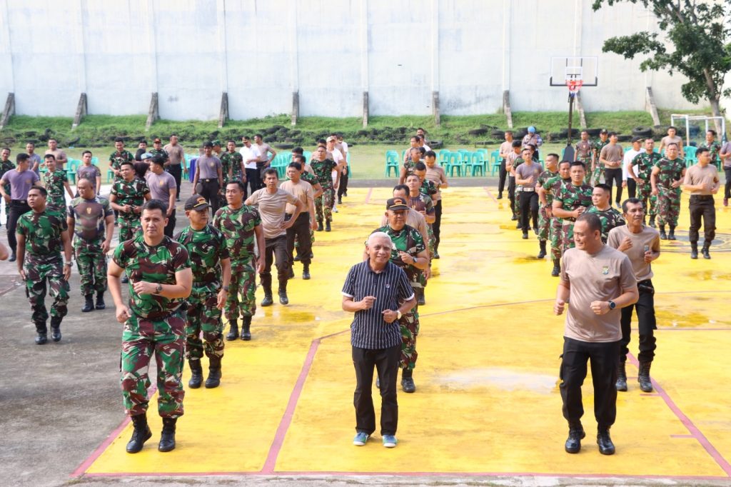 Wujudkan Kekompakan, Dandim 0208/As Lakukan Olahraga Bersama Polri Dan Pemkab Asahan