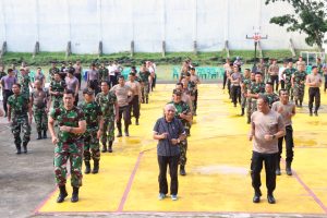 Wujudkan Kekompakan, Dandim 0208/As Lakukan Olahraga Bersama Polri Dan Pemkab Asahan