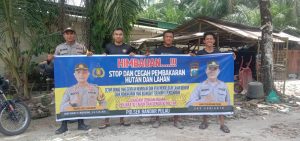 Stop Karhutla, Polsek Bandar Pulau Polres Asahan Sumut Himbau Warga Agar Tidak Membakar Hutan Dan Lahan