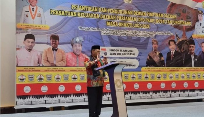 Wabup Padang Pariaman Hadiri Pelantikan DPD PKDP Tanjungpinang