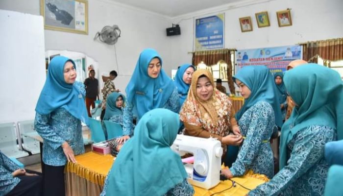 Ketua TP PKK Batu Bara Hadiri Pelatihan Menjahit Di Desa Pematang Rambai