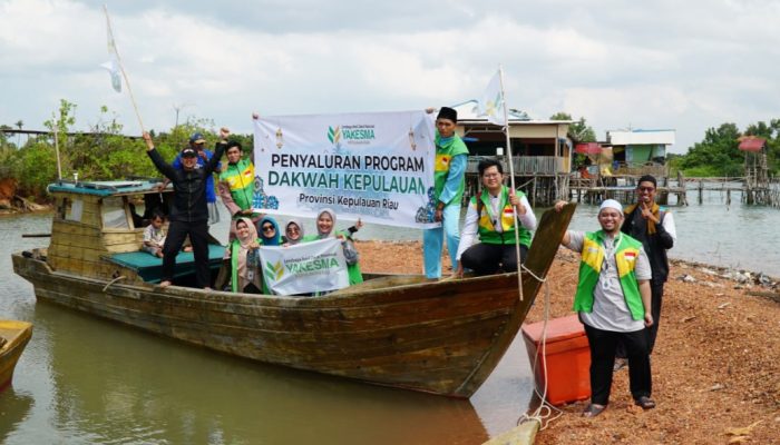 Dakwah Kepulauan Laznas Yakesma Kepri, Salurkan Bantuan Sarana Prasarana Dakwah ke Pulau Dendun Kabupaten Bintan