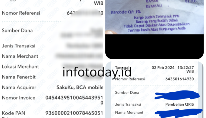 Praktek Culas Swalayan Pinang Lestari Bebankan Biaya Transaksi QRIS 1 Persen Kepada Konsumen