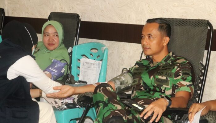 Peringati HUT Persit KCK Ke 78, Kodim 0315/Tanjungpinang Gelar Baksos Donor Darah