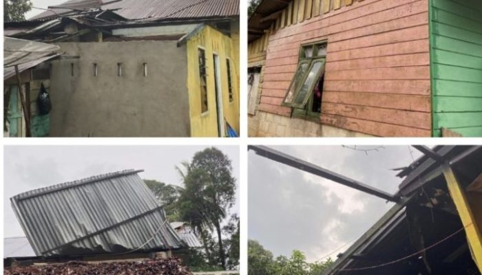 Angin Puting Beliung Rusak Rumah Warga Sergang