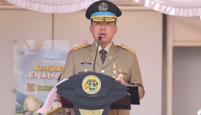 Menteri Nusron Sampaikan Progres Pendaftaran Tanah dan Penataan Ruang dalam Momen Peringatan HANTARU 2025